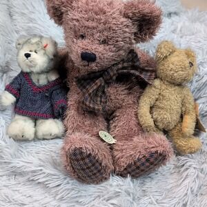 Vintage Boyds Bears TY‎ Bosley Plush Stuffed Animals Collections Lot Of 3